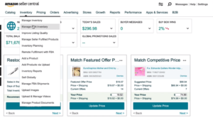 1 Go to Manage FBA Inventory 1